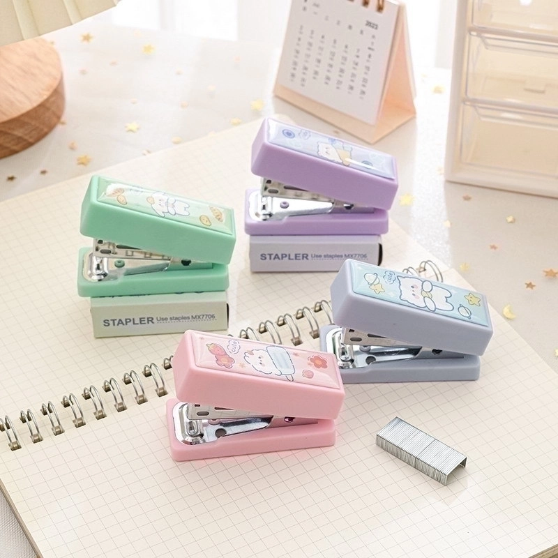 Cartoon Plastic Metal Class Learning Cute Stapler