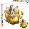 Diamond Painting-DIY Full Square Drill Yellow Cute Flower Fairy(35*35CM)
