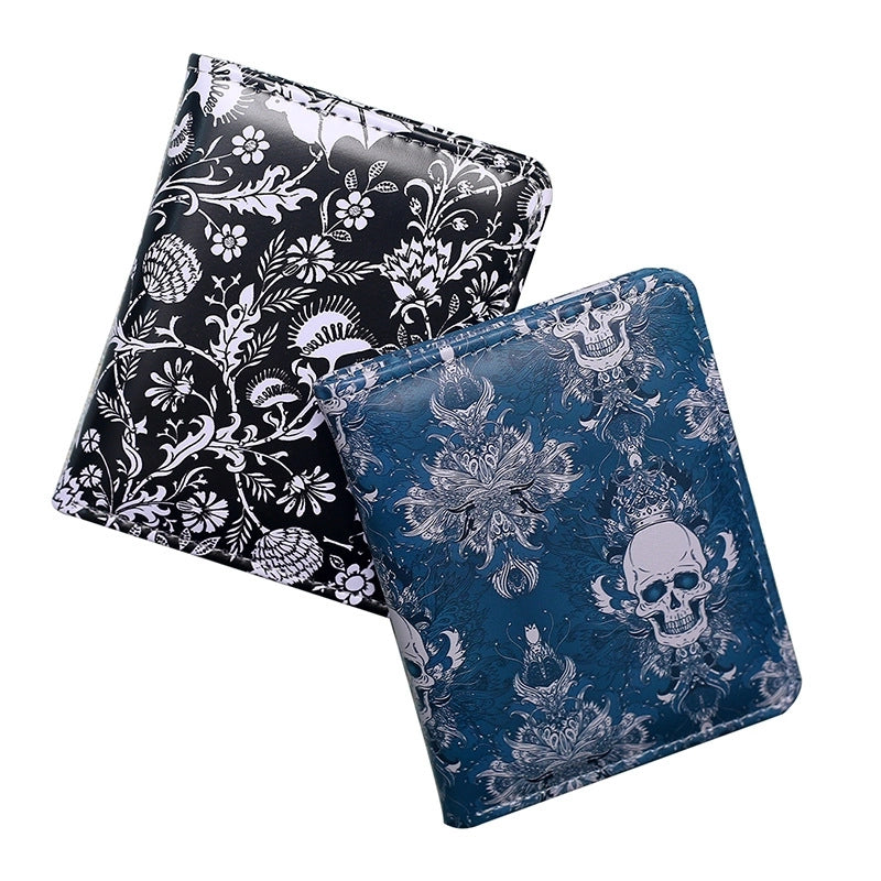 Unisex Skull PVC Hidden Buckle Small Wallets