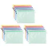 5 pcs Waterproof Mesh Zipper Bag Cross Stitch PVC Mesh Zip File Bag Puzzle Bags