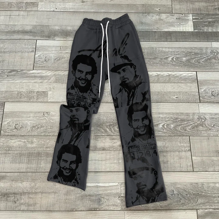 Loveciss®/ Casual Retro Printed Flared Trousers