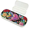 (US Local)Love Pattern DIY Diamond Pencil Case Pens Brushes Accessories Travel Pencil Box
