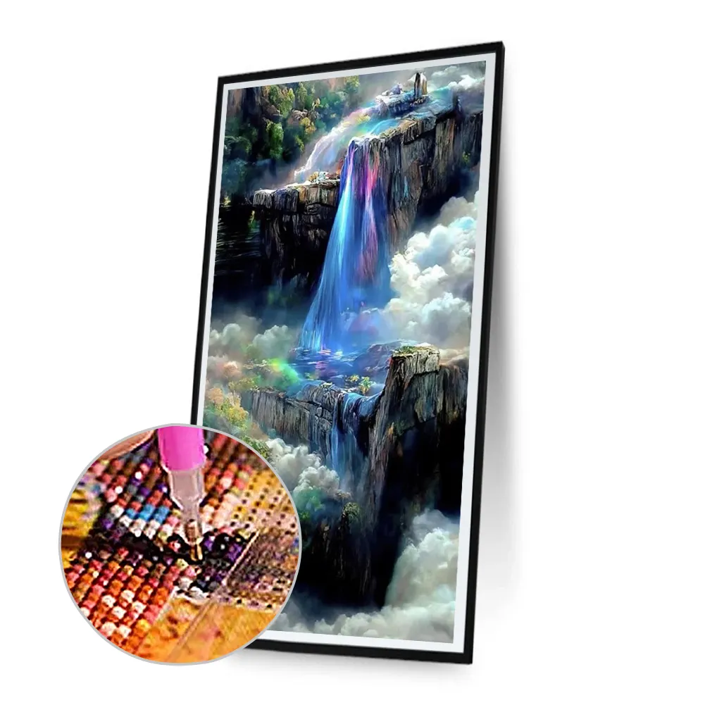 Full Round Diamond Painting 40*70cm - Fantasy Waterfall