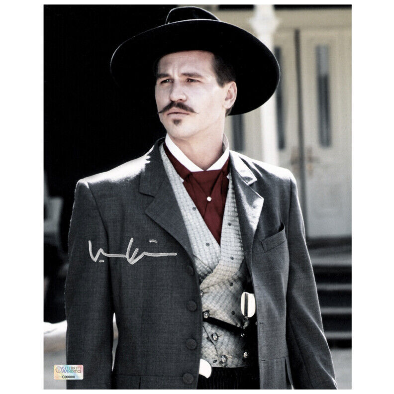 Val Kilmer Autographed Tombstone Doc Holliday I'm Your Huckleberry 8×10 Photo Poster painting