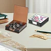5D DIY PU Diamond Art Note Box with 160 Sheets Paper Memo Pad Holder (Flower)