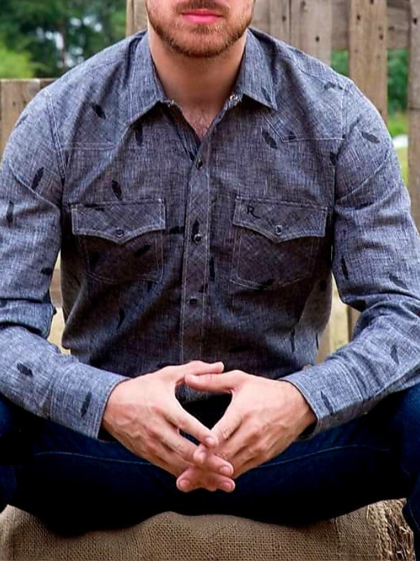Men's Long Sleeve Button Tops
