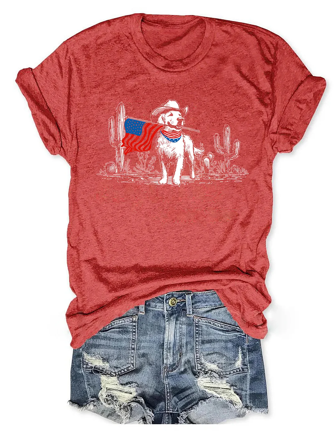 Golden Retriever 4th Of July T-shirt