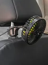 USB Car Fan 3 Speeds 360 Rotatable Car Seat Headrest Fan for Sedan SUV RV Truck