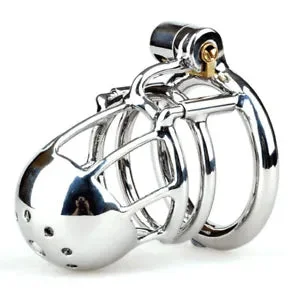 pornhint Pornhint Male Chastity Cage Device Metal Clamp Lock Scrotum Crusher Stretcher