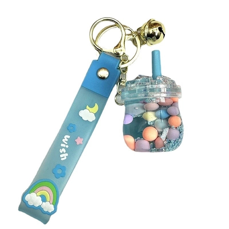Cartoon Style Cute Cup Arylic Women’s Bag Pendant Keychain