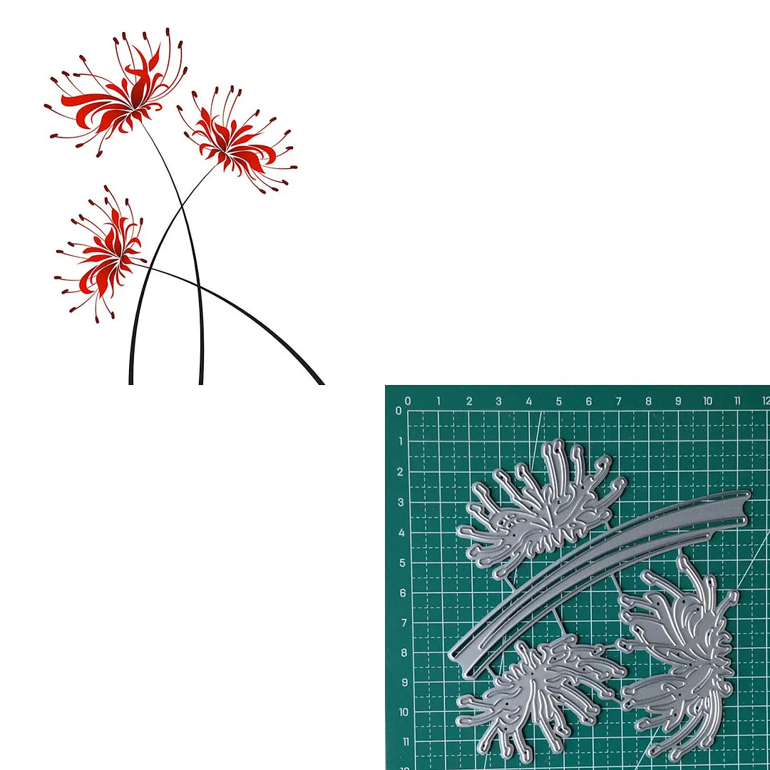 Flower Grass Set Paper Cut Metal Craft Dies Card Making Stencils Diy Manual Scrapbooking New Embossing Dies 2021