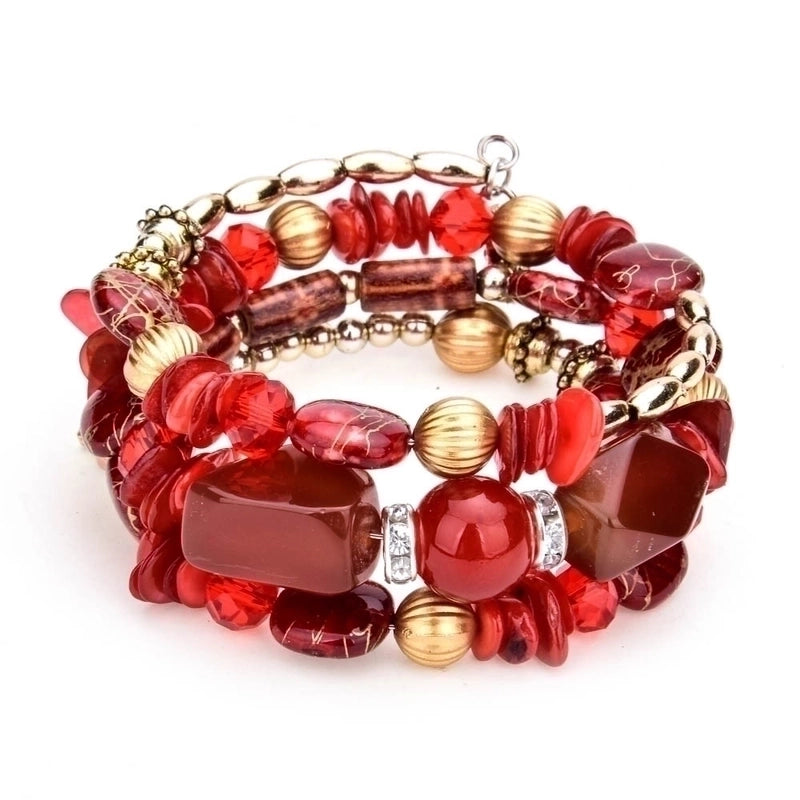 Fashion Geometric Color Block Alloy Natural Stone Women’s Bracelets