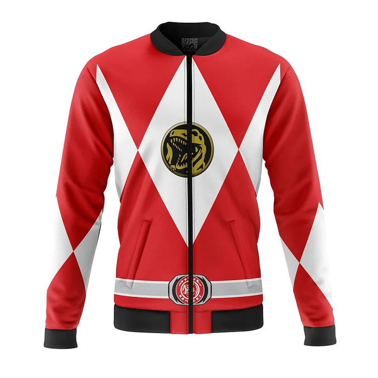 Red Ranger Mighty Morphin Power Rangers Casual Bomber Jacket