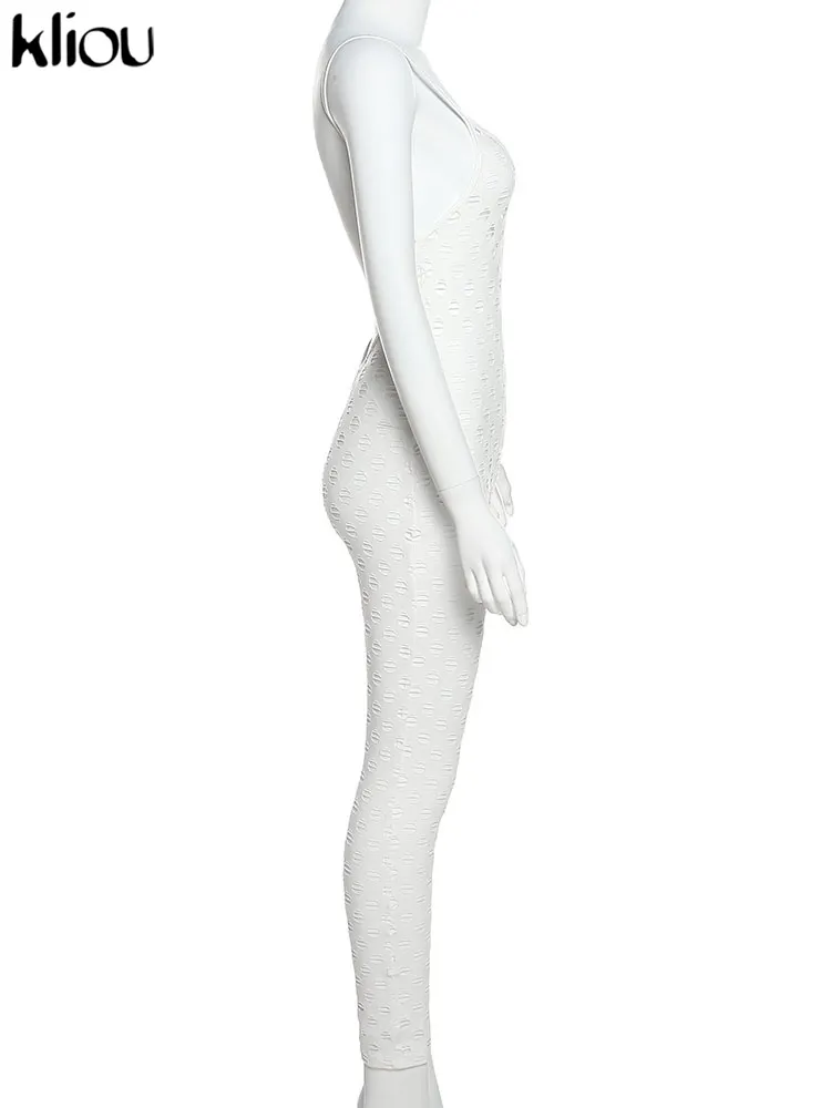 Lace see through zip-up solid long sleeve gloves hollow out jumpsuit