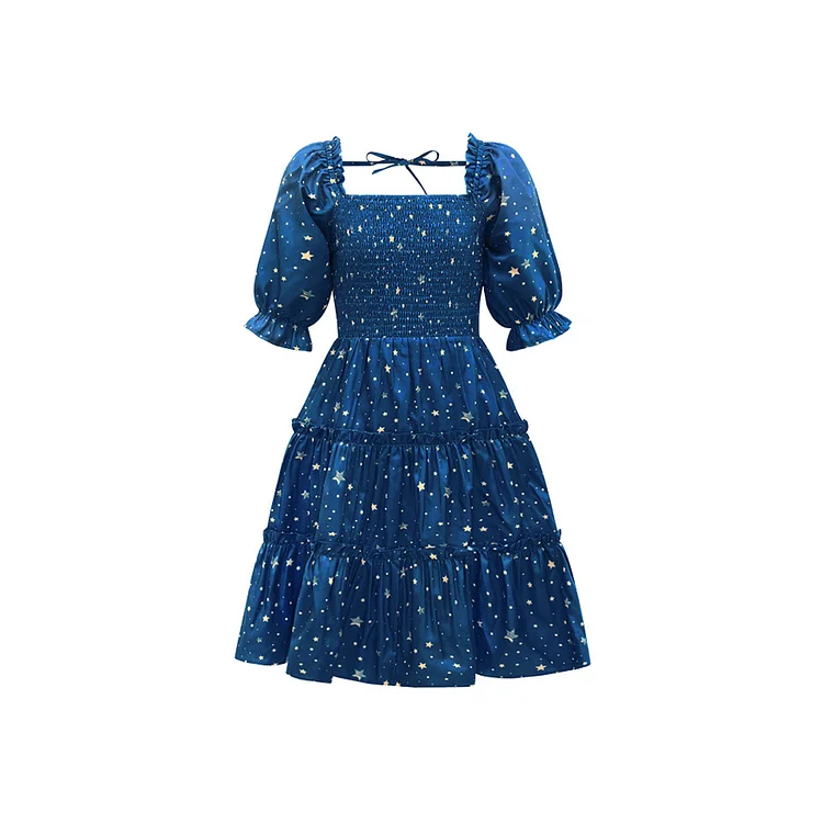 Kid Star Puff Sleeve Dress