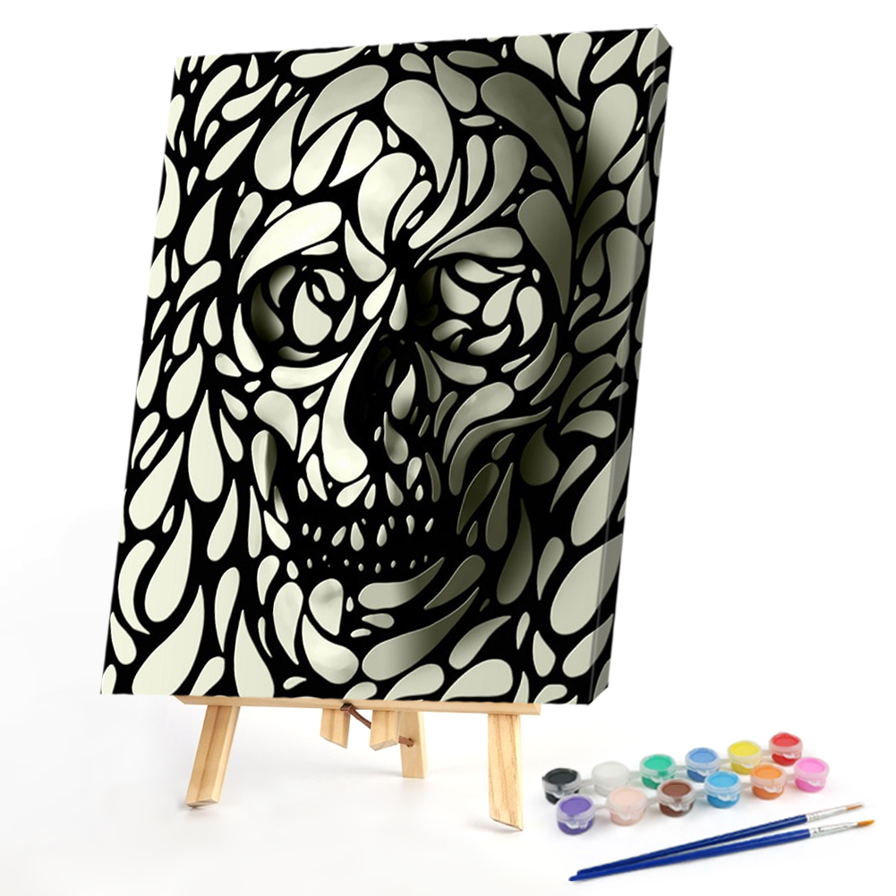 

40*50CM - Paint By Numbers - Graphic Skull, 501 Original