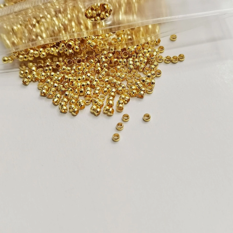 100 PCS/Package Copper Solid Color Beads