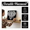 Peinture en perles d&rsquo;&eacute;l&eacute;phant maison avec cadre en bois 30x30 cm art en perles