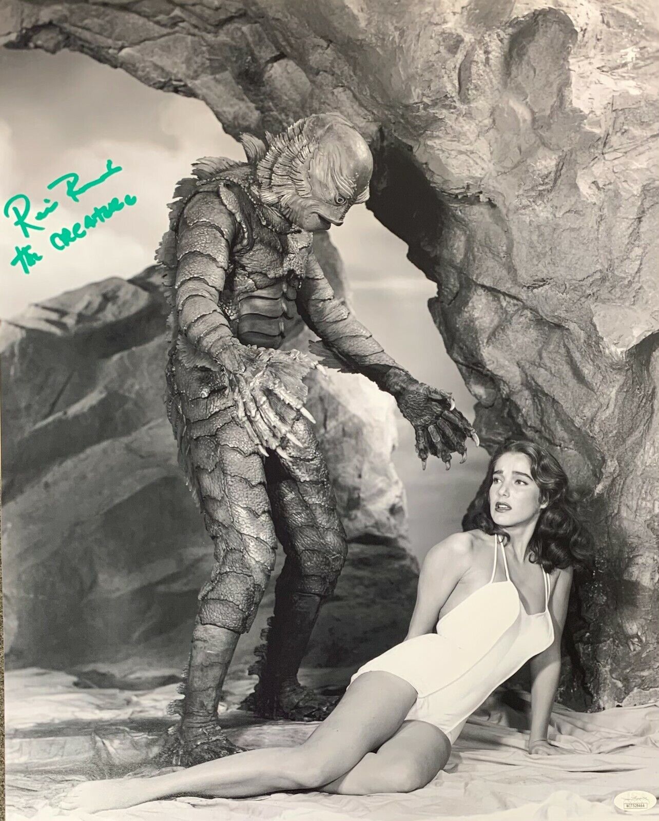 Ricou Browning auto signed insc. 16x20 Photo Poster painting Creature from the Black Lagoon JSA