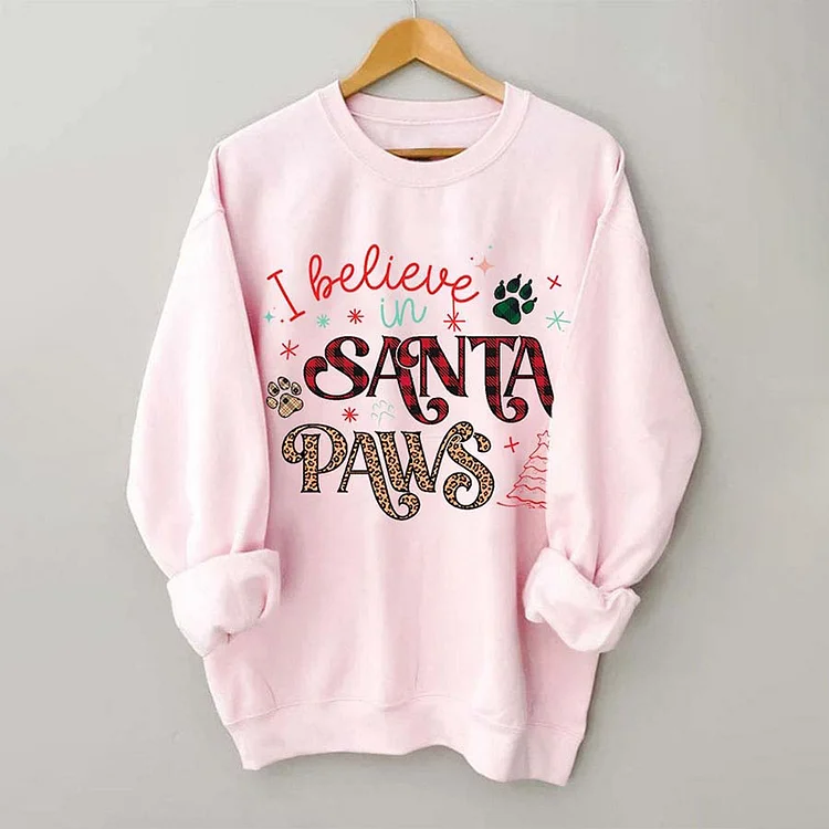 Wearshes Christmas Letter Print Casual Sweatshirt