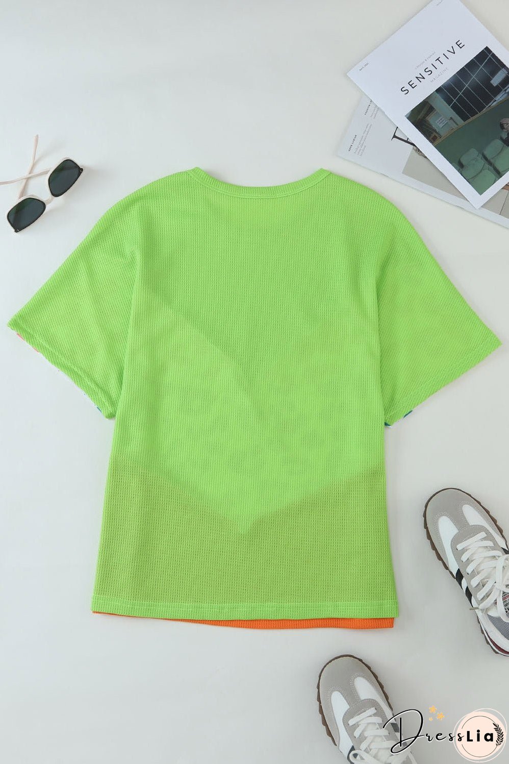 Leopard Waffle Knit T-Shirt