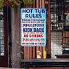 Hot Tub Rules - Vintage Metal Signs - 30*40cm - Warning