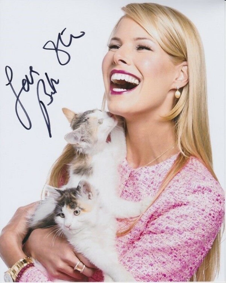 Beth ostrosky stern signed kitten bowl 8x10 Photo Poster painting wife of howard