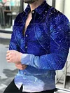Men's Lapel Spring and Autumn New Casual Personality Tide Men Long-sleeved 3D Digital Printing Shirt Large Size Breathable Shirt S,M,L,XL,XXL,XXXL-KZyou