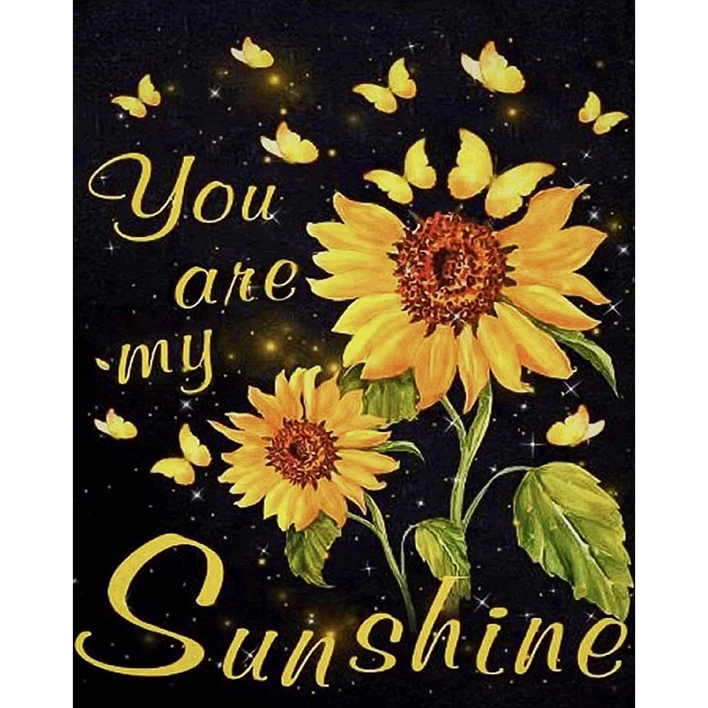 11CT girasol de punto de cruz estampado (50 * 40 cm)
