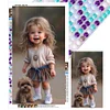 uk.everydayedeals (Limited Stock)Diamond Painting - Full Round - Little Girl and Dog(40*70cm)