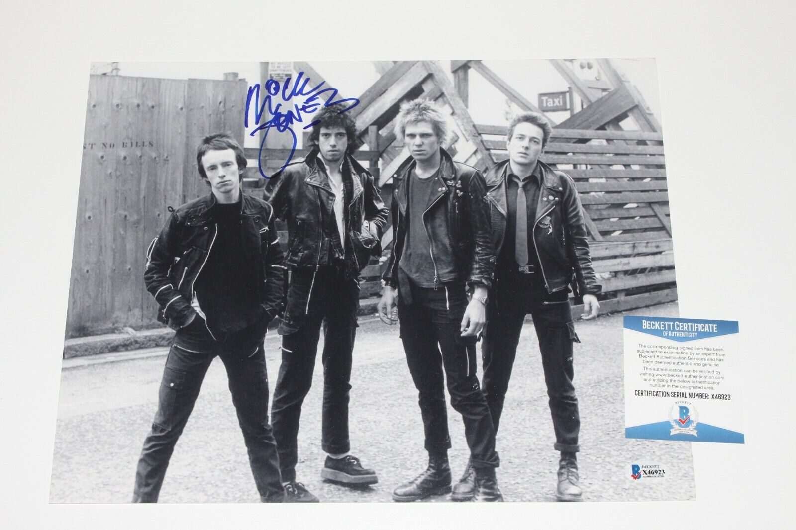 MICK JONES THE CLASH BAND SIGNED 11x14 Photo Poster painting BECKETT COA GUITARIST BIG AUDIO