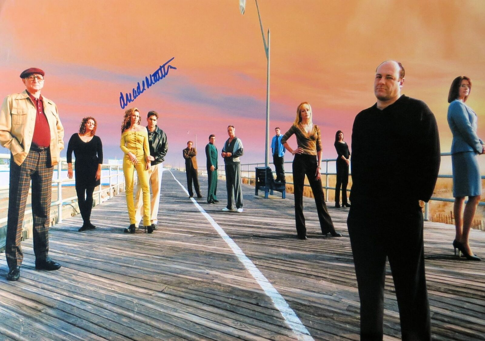 Drea De Matteo Signed Autographed 8x13 Photo Poster painting The Sopranos Cast on Pier w/COA