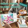 2027-2028 Two-Year Diamond Painting Calendar Kit, 13 Exquisite Multicolor Butterfly And Floral Illustrations, Large Size Desk Calendar, Mosaic Art Coil-Bound Desktop Planner