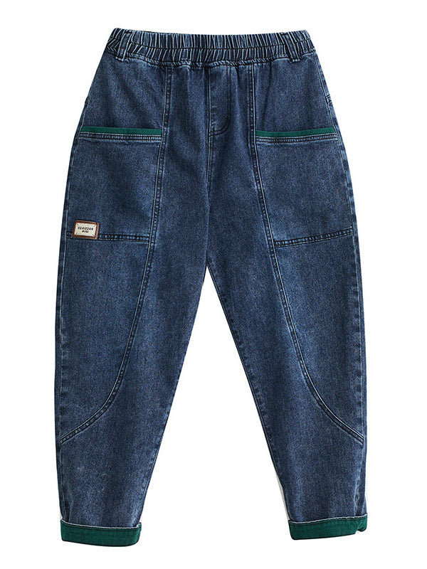 Women Half Sleeve V-neck Solid Color Dress