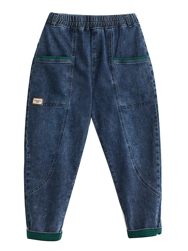 Women Half Sleeve V-neck Solid Color Dress