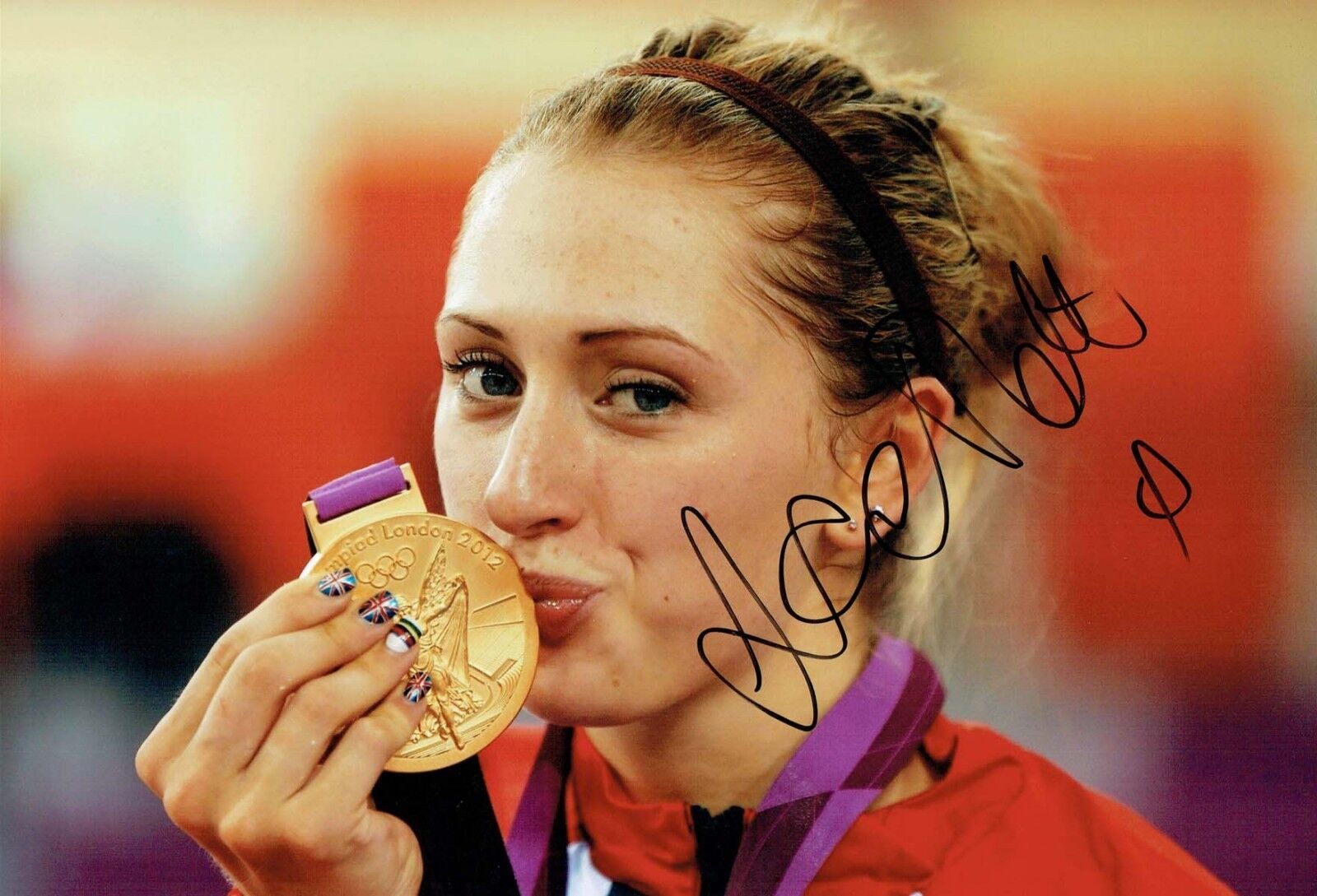 Laura TROTT Autograph Signed Olympic Photo Poster painting 2 AFTAL COA Track Cyclist Gold Medal