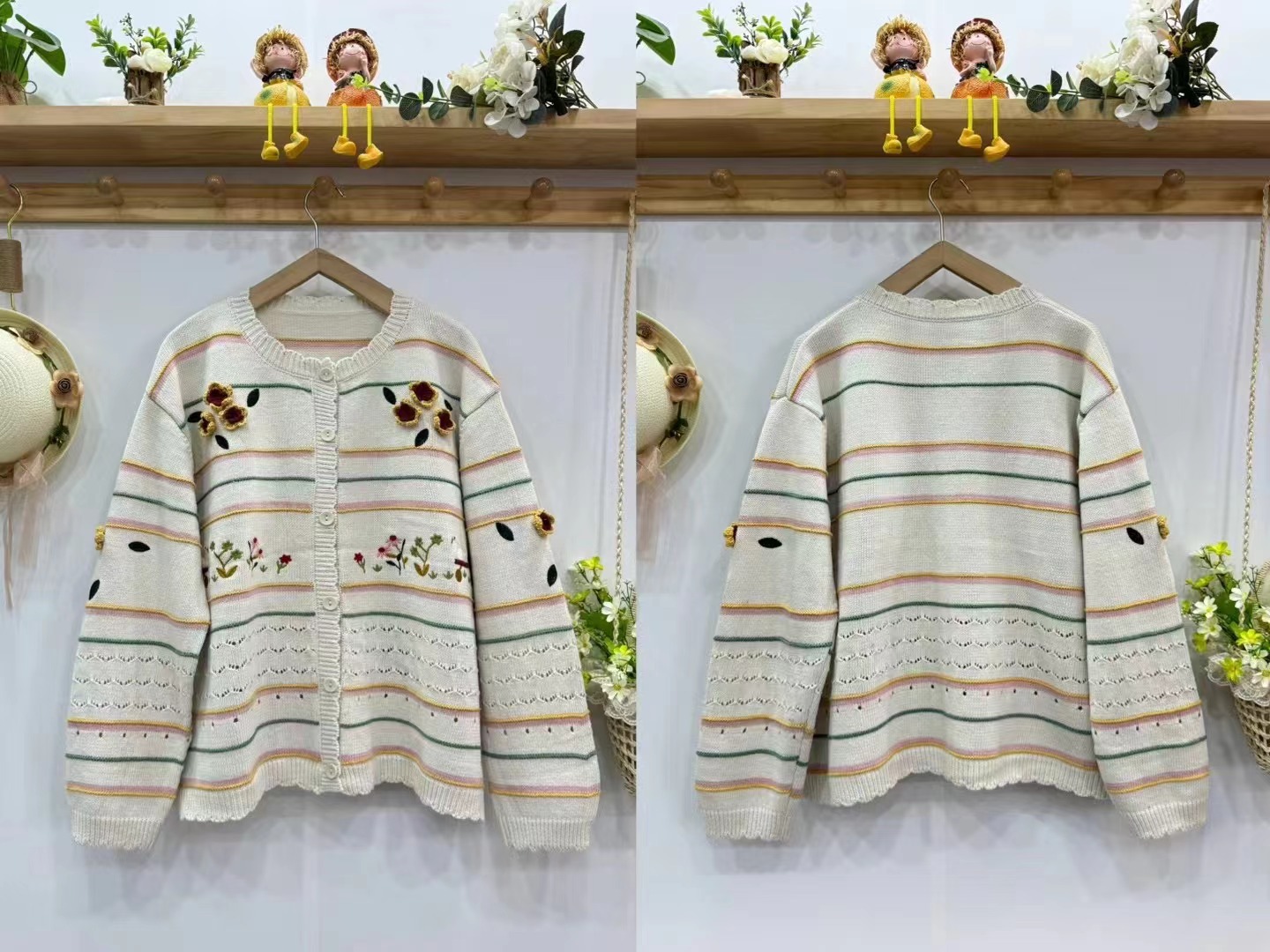 Chicfifth Sweater Women Winter Long Sleeve High Quality Autumn Vintage Top Knitted Cardigan