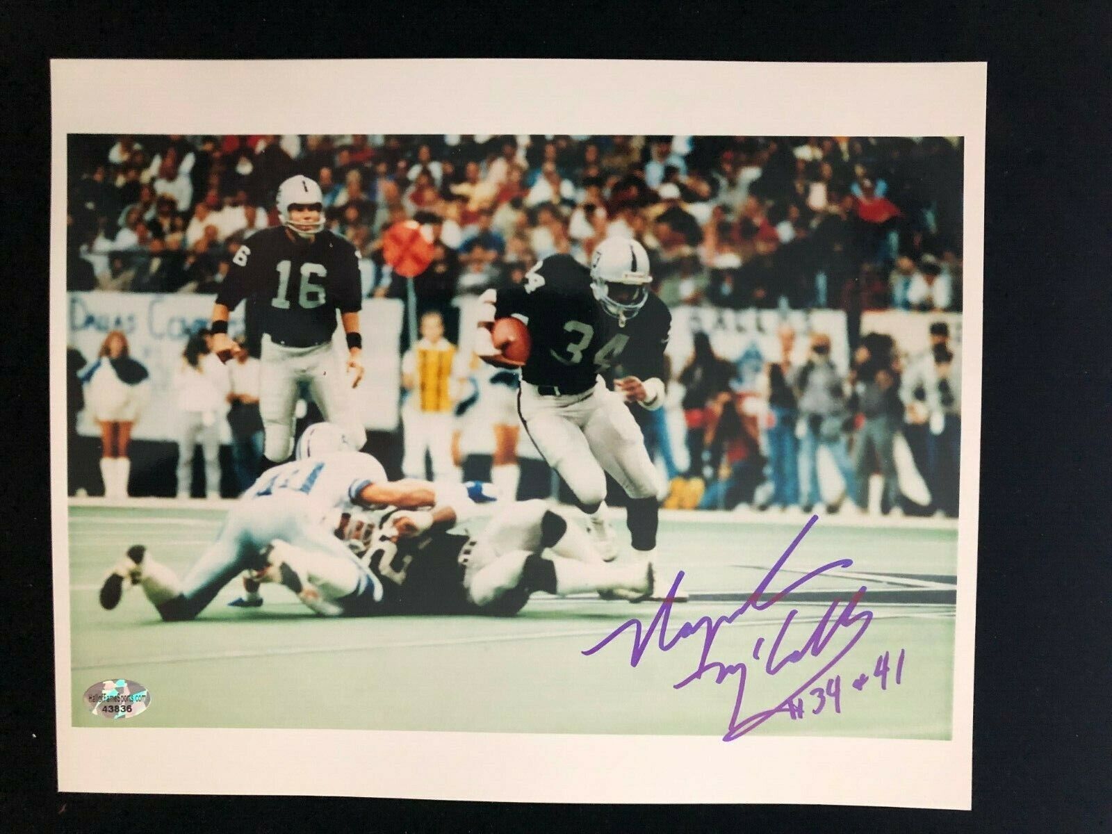 Napoleon McCallum Signed Autographed Photo Poster painting COA - Los Angeles Las Vegas Raiders