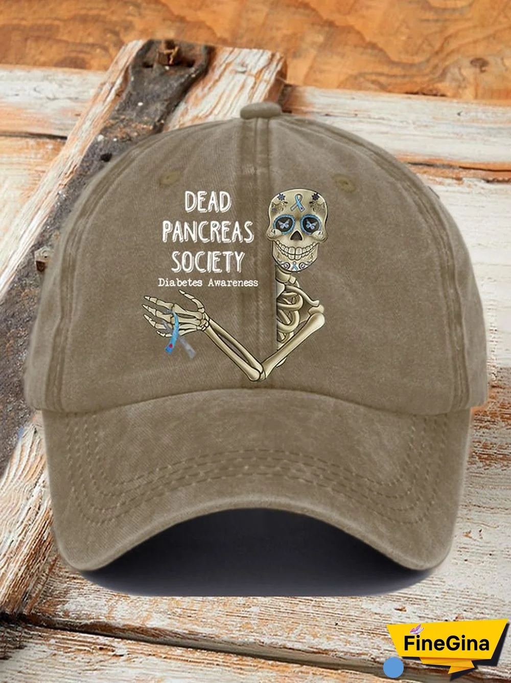 Retro Diabetes Awareness Dead Pancreas Society Print Baseball Cap