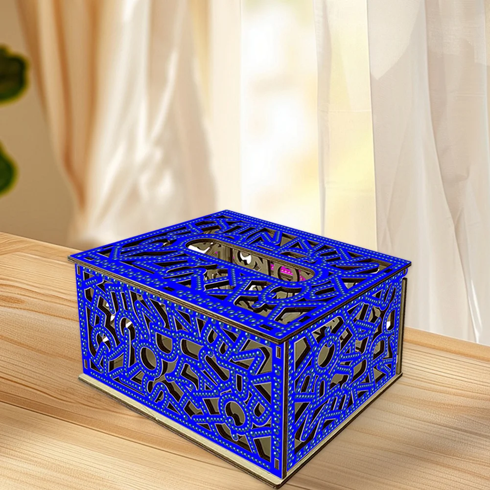 Diamond Painting Paper Towel Holder Napkin Dispenser for Beginners (Deep Blue)