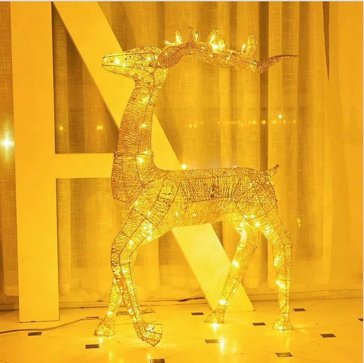 🎄CHRISTMAS SALES 50% OFF🎄  Eyelashdance™Golden Deer Elk LED lights Christmas tree scene decoration ornaments