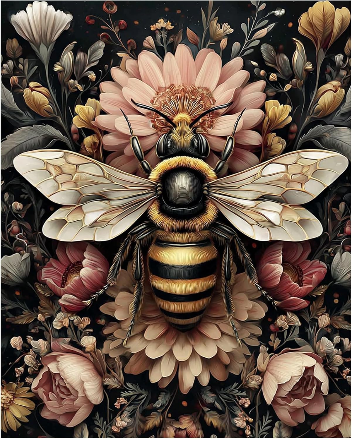 Vintage Floral Bee - Paint by Numbers - 30*40cm/40*50cm