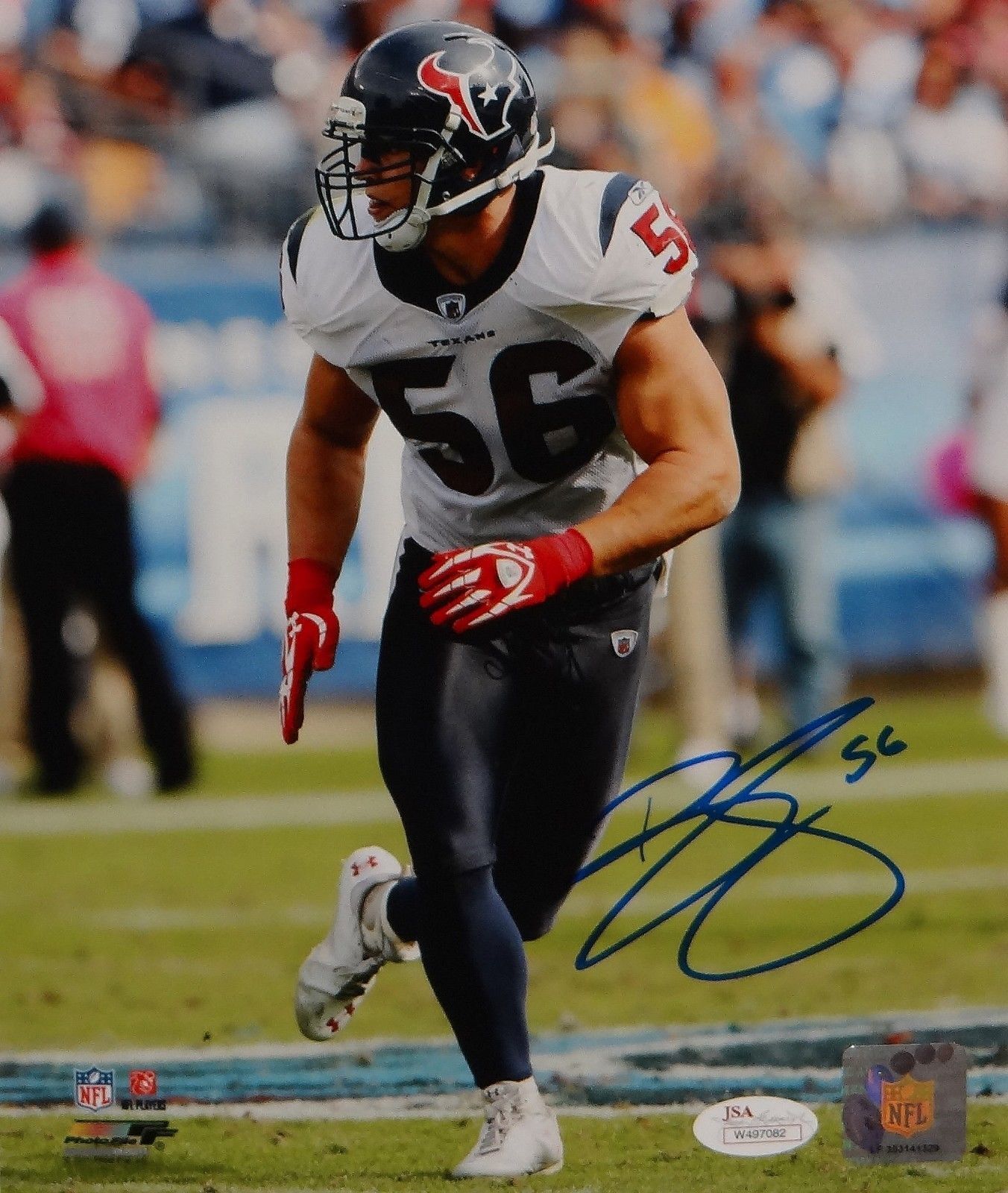 Brian Cushing Autographed 8x10 Vertical Texans Photo Poster painting- JSA W Authenticated