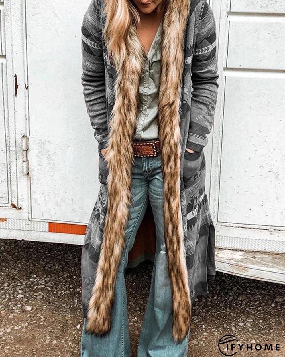 Long Sleeve Vintage plus size Outerwear | IFYHOME