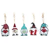 5pcs DIY Gnomes Full Special Shaped Diamond Painting Keychain Kit