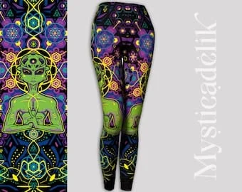 pornhint Pornhint Leggings Pantie Alien, UFO, Spiritual Sacred Geometry , Wear PsychŽdŽlic, clothes Raver, pants Trippy, Festival, Clothing, All Over Print,