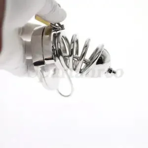 pornhint Pornhint Male Stainless Steel Chastity Cage Rings Lock Rings Restraints Chastity Device