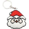 Santa Claus Beaded Counted Cross Stitch Ornament Kit DIY Cross Stitch Keyring