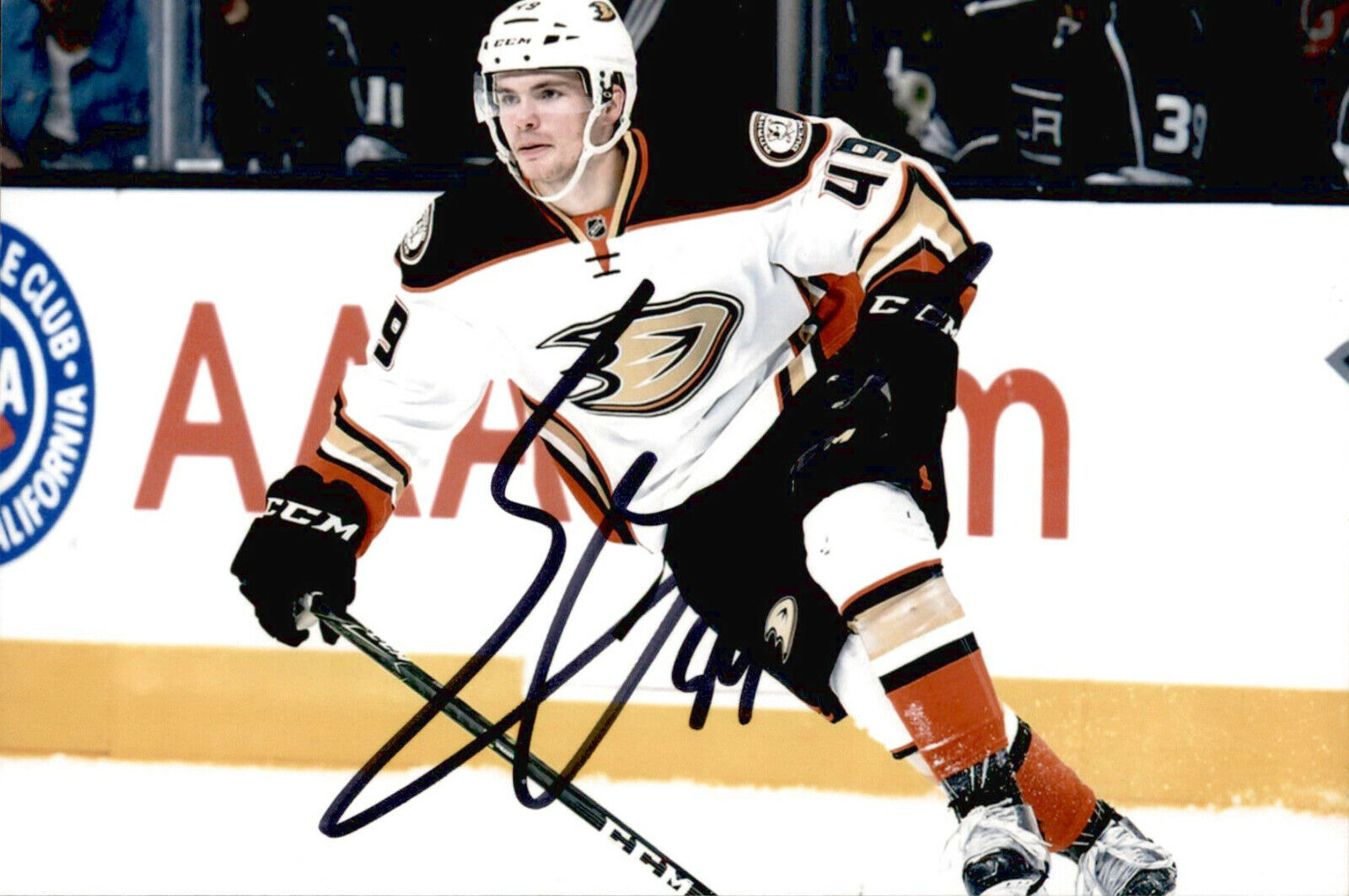 Sam Steel SIGNED 4x6 Photo Poster painting ANAHEIM DUCKS