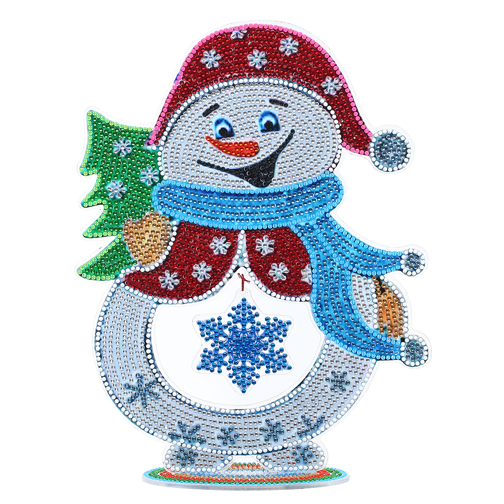 Luminous Crystal Christmas Snowman Diamond Painting Ornaments Kit (DZ694)
